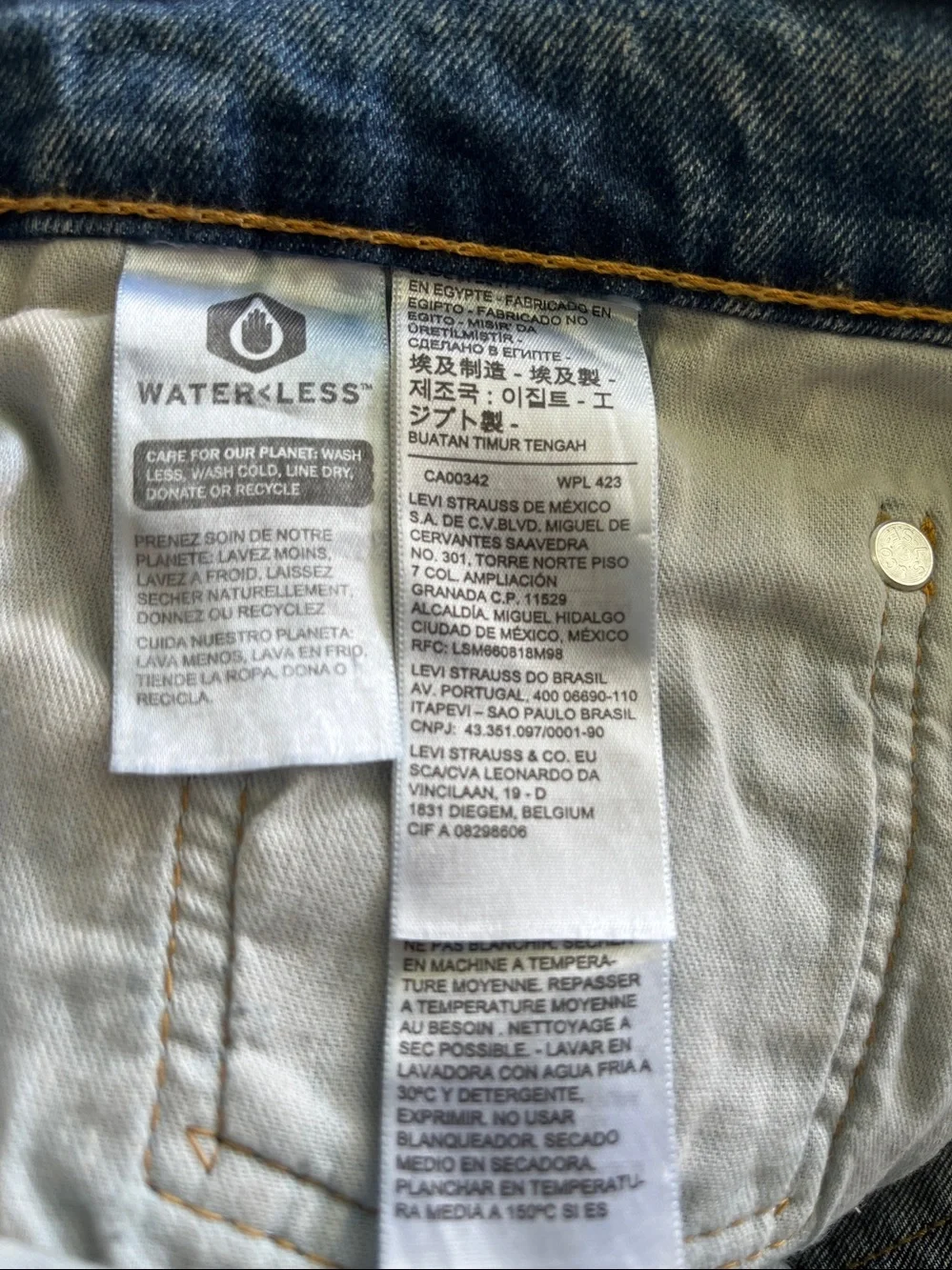 Levi's Strauss & Co Mens 34/34 505 Men's Dark Blue Straight Jeans